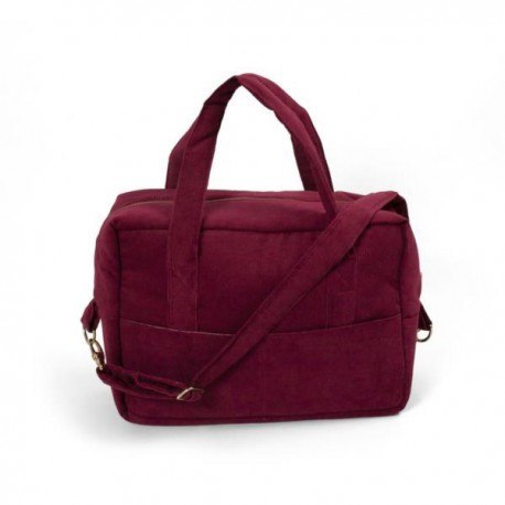 Filibabba torba nursing bag sztruks deeply red