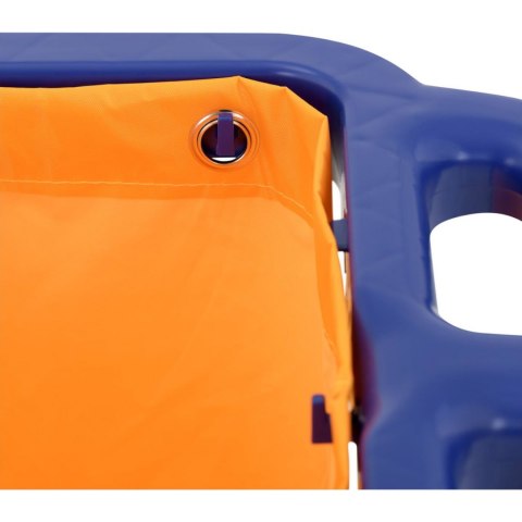 Wózek serwisowy z półkami uchwytem na mopa i torbą na pranie