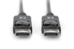 Kabel połączeniowy DisplayPort z zatrzaskami 4K 60Hz UHD Typ DP/DP M/M czarny 1m