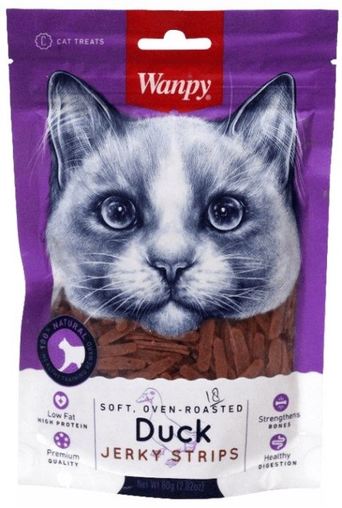 WANPY DUCK JERKY STRIPS 80g