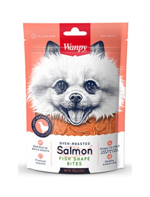 WANPY SALMON FISH SHAPE BITES 100g