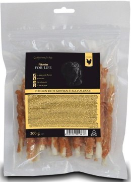 FITMIN FFL dog treat chicken with rawhide stick 200g