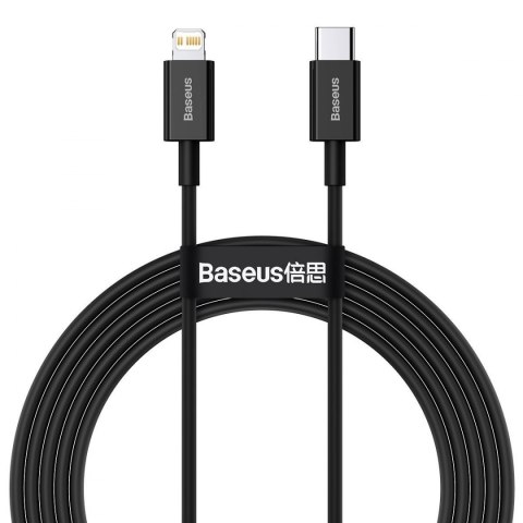 Kabel USB-C do Lightning Baseus Superior Series, 20W, PD, 2m (czarny)