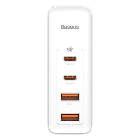 Ładowarka sieciowa Baseus GaN2 Pro, 2x USB + 2x USB-C, 100W, EU (biała)