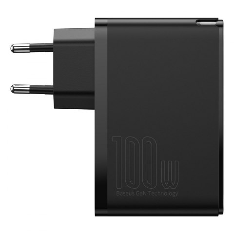 Ładowarka sieciowa Baseus GaN2 Pro, 2x USB + 2x USB-C, 100W, EU (czarna)