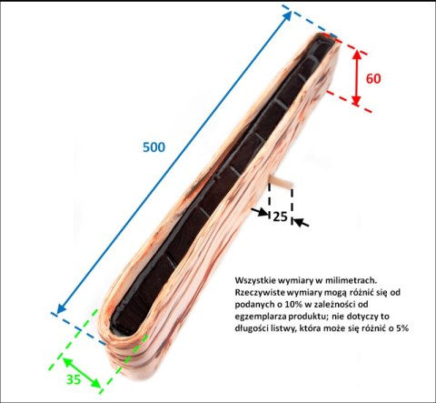 Listwa Nabąblająca Napowietrzająca 50cm
