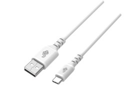 Kabel USB-USB C 1m silikonowy biały Quick Charge