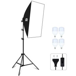 Zestaw studyjny Puluz Softbox LED 50x70cm, statyw, żarówki LED 4 szt PU5071EU