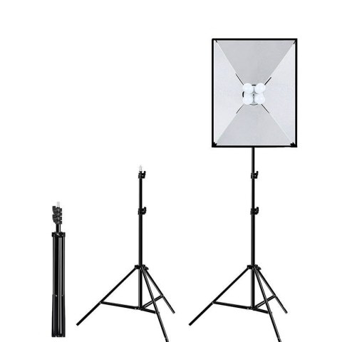 Zestaw studyjny Puluz Softbox LED 50x70cm, statyw, żarówki LED 4 szt PU5071EU