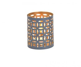 Home Decor - Maroccan - Metalowy lampion szary - (8cm x10 cm)