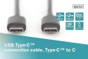 Kabel połączeniowy USB 2.0 HighSpeed Typ USB C/USB C M/M czarny 1,8m