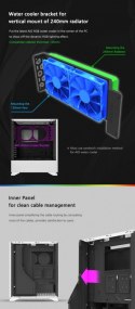 Obudowa S5 WHITE ATX Mid Tower PC Case RGB fan TG