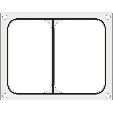 Matryca forma do zgrzewarek BOKAMA na tackę dwudzielną 227x178 mm - Hendi 805893