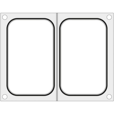 Matryca forma do zgrzewarek MCS na dwie tacki pojemniki 178x113 mm - Hendi 805459