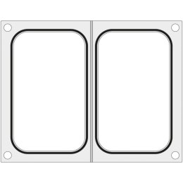 Matryca forma do zgrzewarki CAS CDS-01 na dwie tacki pojemniki 178x113 mm - Hendi 805350