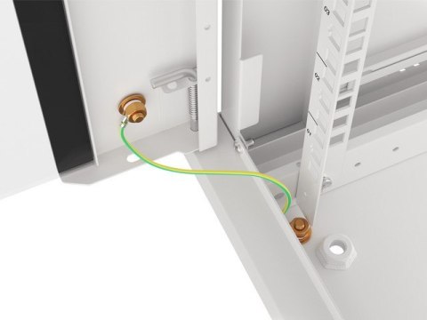 Szafa instalacyjna wisząca 19 cali 12U 600X600mm szara (drzwi szklane)