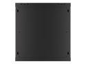 Szafa instalacyjna wisząca 19 12U 600X450mm czarna (drzwi szklane)