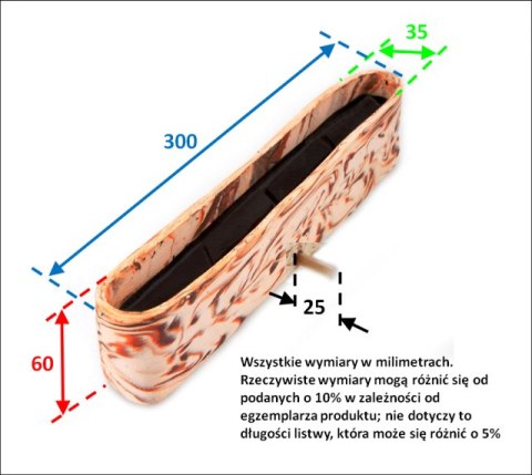 Listwa Nabąblająca Napowietrzająca 30cm