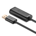 Kabel przedłużający USB 2.0 UGREEN US121, aktywny, 15m (czarny)