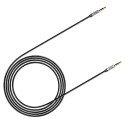 Kabel audio mini jack 3,5mm AUX Baseus Yiven 1,5m (czarno-srebrny)