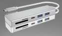 HUB USB 3.0 typu C z 3 portami USB i czytnikiem kart pamięci IB-HUB1413-CR