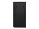 Szafa instalacyjna wisząca 19 cali 22U 600X450mm czarna (drzwi szklane)