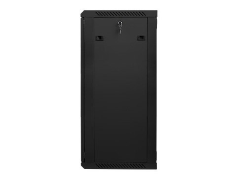 Szafa instalacyjna wisząca 19 cali 22U 600X450mm czarna (drzwi szklane)