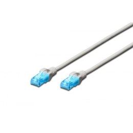 Patch cord U/UTP kat.5e PVC 10m szary