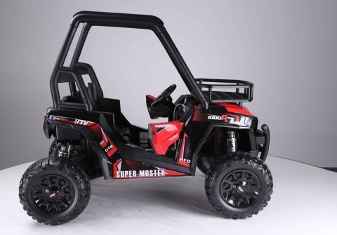 Auto na Akumulator Terenowe JS360-1 Światła LED MP3 Pilot Czerwony