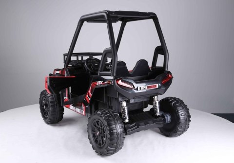 Auto na Akumulator Terenowe JS360-1 Światła LED MP3 Pilot Czerwony