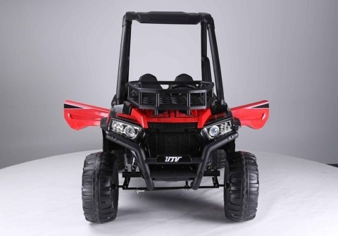 Auto na Akumulator Terenowe JS360-1 Światła LED MP3 Pilot Czerwony