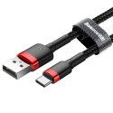 Kabel USB do USB-C Baseus Cafule 3A 0.5m (czerwono-czarny)