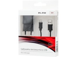 Ładowarka z gniazdem USB 2,1A + kabel microUSB