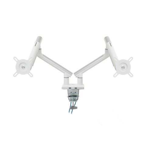 UCHWYT BIURKOWY GAZOWY DO 2 MONITORÓW LED/LCD 17-32" L-20GD ART 2-9kg 2xUSB 3.0 PREMIUM ALU