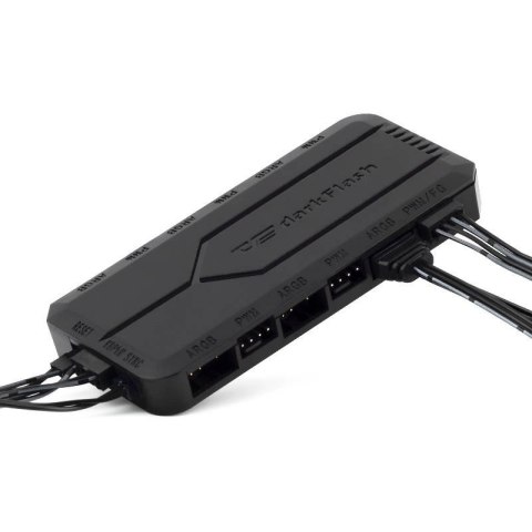 Sterownik wentylatorów / Moduł do komputera RGB PWM Darkflash RC2 (czarny)