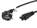 Kabel zasilający Laptop (MIKI) IEC 7/7 - IEC 320 C5 1.8M VDE czarny