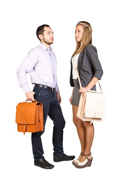 Raportówka 2-komorowa Vintage P37 NATURAL