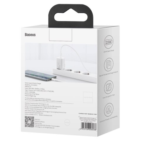 Ładowarka sieciowa BASEUS Super Si Quick Charger 25W (biała)