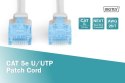 Patch cord U/UTP kat.5e PVC 0,5m szary