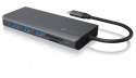 Stacja dokująca IB-DK4070-CPD 12w1,2xHDMI,AUDIO,CR,VGA