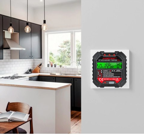 Tester gniazd z wyświetlaczem cyfrowym Habotest HT107D