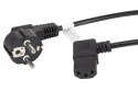 Kabel zasilający CEE 7/7 - IEC 320 C13 kątowy VDE 1.8M czarny