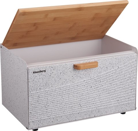 CHLEBAK STALOWO-DREWNIANY DWUSTRONNY KLAUSBERG KB-7466 BIAŁY