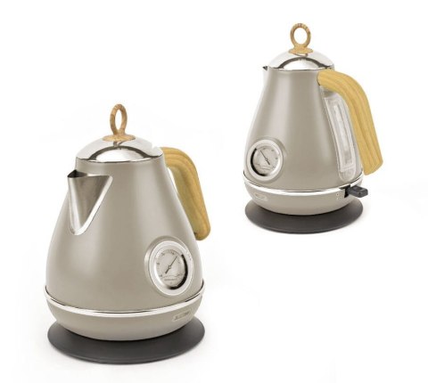 CZAJNIK ELEKTRYCZNY ZE STALI NIERDZEWNEJ 1.7L Z TERMOMETREM KASSEL 93225 SZARY