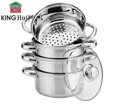 GARNKI DO GOTOWANIA NA PARZE 2.5L 18cm 5 ELE. KiNGHOFF KH-3317