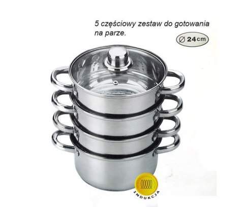 GARNKI DO GOTOWANIA NA PARZE 5 ELE 24CM KiNGHOFF KH-3320