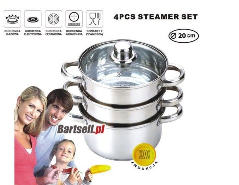 GARNKI DO GOTOWANIA NA PARZE 7L 4 ELE 20CM KiNGHOFF KH-3321