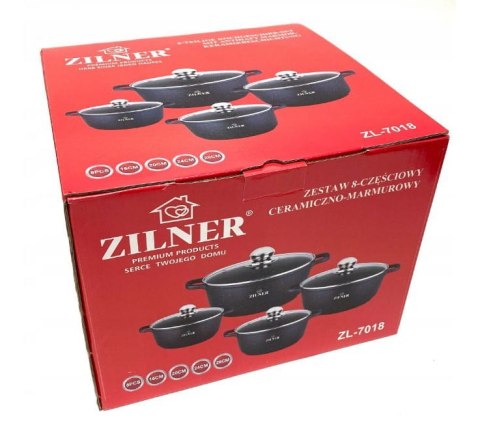 GARNKI GRANITOWO-CERAMICZNE 8 EL. ZILNER ZL-7018