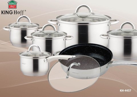 GARNKI KiNGHOFF SILVER MARBLE 12 ELE KH-4457