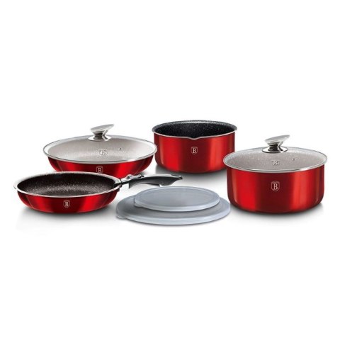 KOMPLET GARNKÓW 9-EL. CLICK & COOK BERLINGER HAUS METALLIC LINE BURGUNDY BH-6145